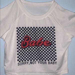 Not Your Babe Cropped Tee